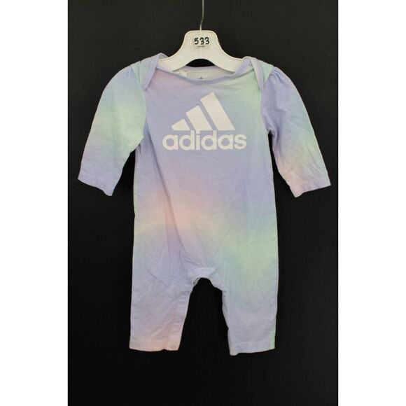 Adidas Romper Size 9m Ombre Purple Blue Girls - Picture 1 of 7